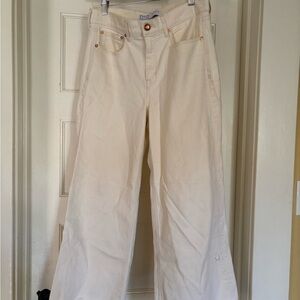 ayr jeans high waisted black scrubs wide leg raw hem w 31